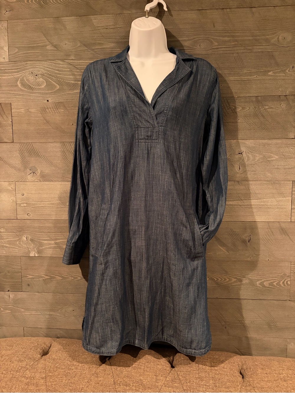 LOFT Blue Denim-Look Swim Coverup Tunic